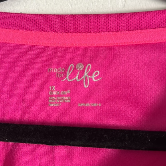 Pink active top size 1X - Picture 2 of 3